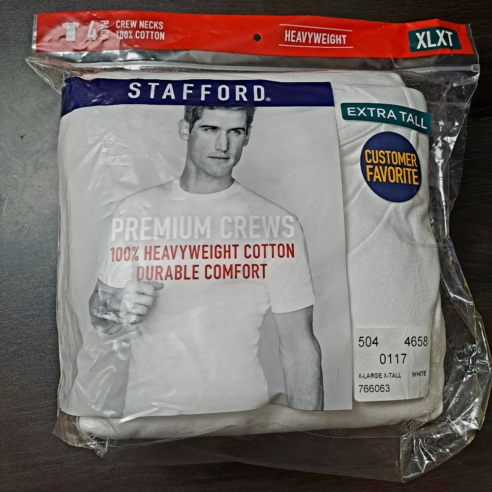 Mens XL Stafford White Premium Cotton Tshirts 100% cotton